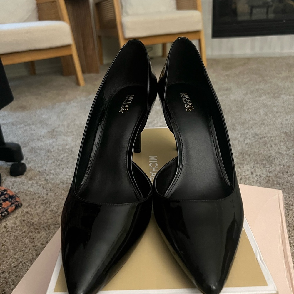 Michael Kors Black Patent Leather Heels